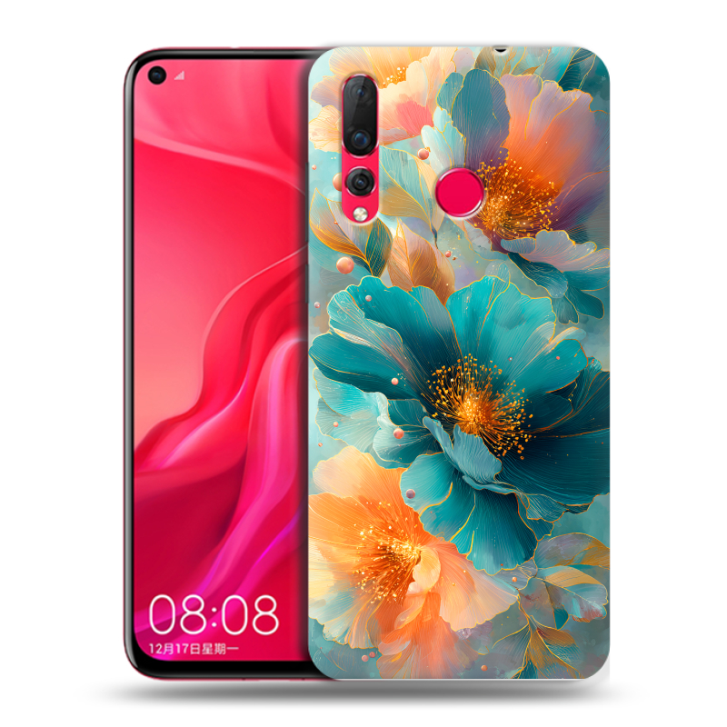 Пластиковый чехол на Huawei Nova 4 с принтом Цветы Пластиковый чехол на Huawei Nova 4 с принтом Цветы