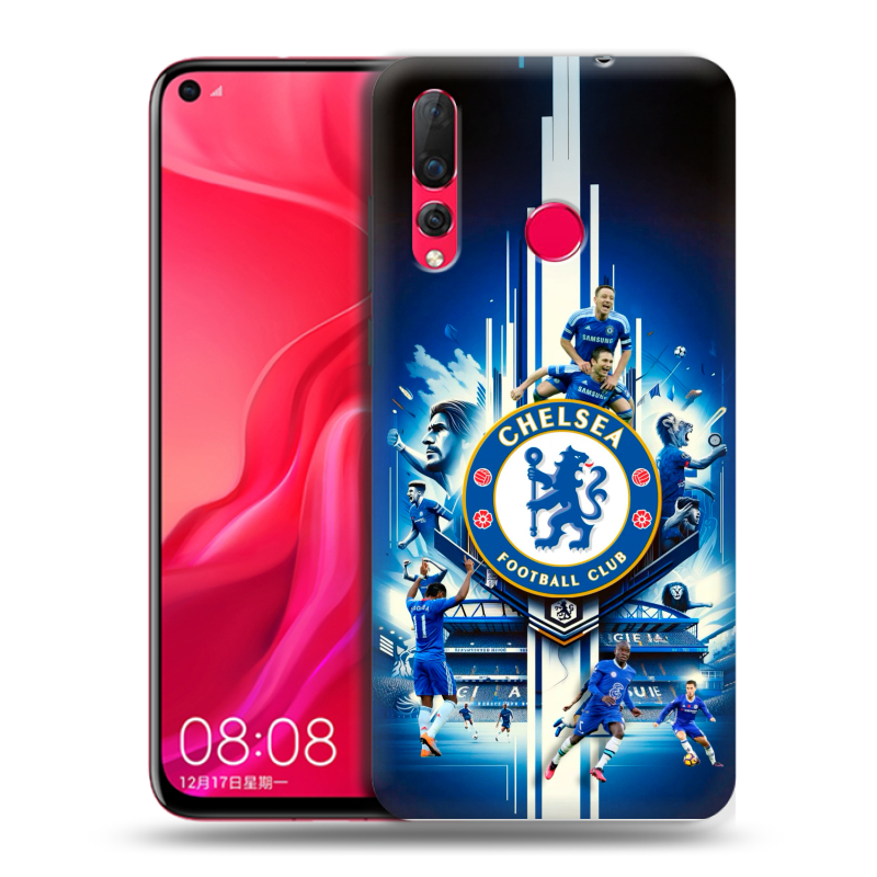 Пластиковый чехол на Huawei Nova 4 с принтом Chelsea Челси Пластиковый чехол на Huawei Nova 4 с принтом Chelsea Челси