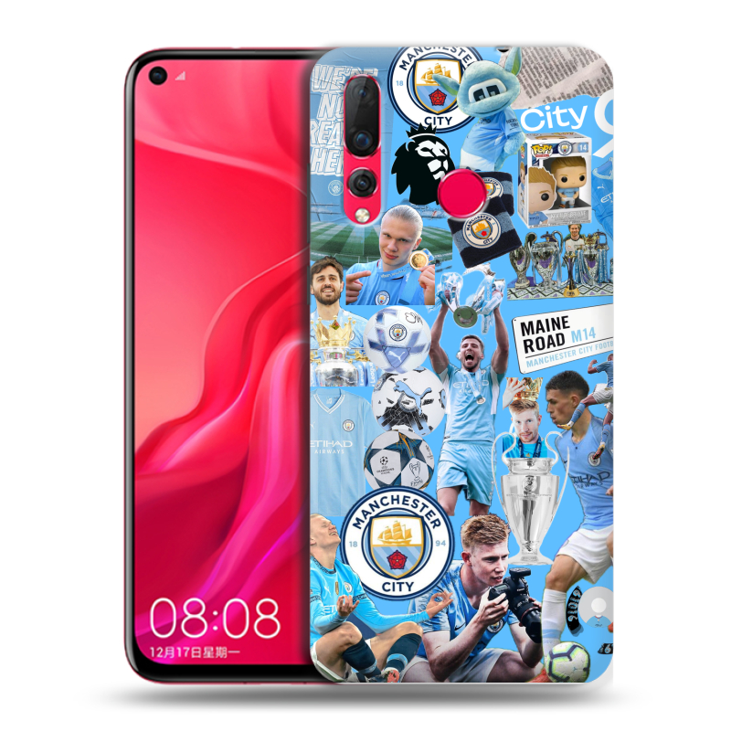Пластиковый чехол на Huawei Nova 4 с принтом Man City Манчестер Сити Пластиковый чехол на Huawei Nova 4 с принтом Man City Манчестер Сити