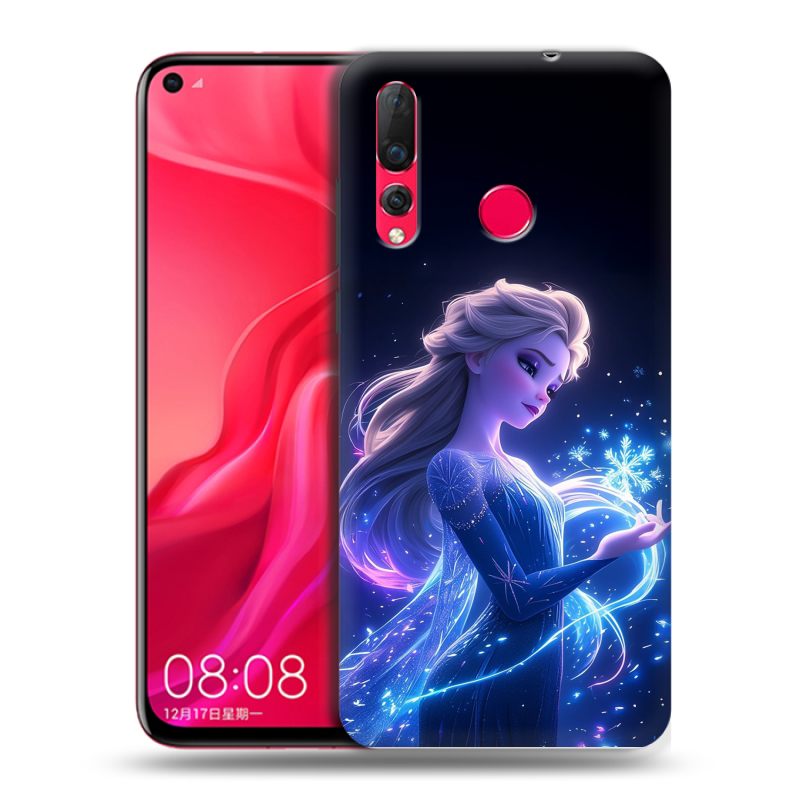 Пластиковый чехол на Huawei Nova 4 с принтом Холодное сердце Frozen Пластиковый чехол на Huawei Nova 4 с принтом Холодное сердце Frozen