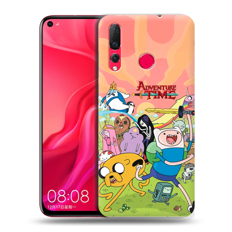 Силиконовый чехол на Huawei Nova 4 с принтом Adventure time Время приключений Силиконовый чехол на Huawei Nova 4 с принтом Adventure time Время приключений