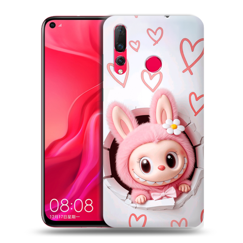 Силиконовый чехол на Huawei Nova 4 с принтом Labubu Лабубу Силиконовый чехол на Huawei Nova 4 с принтом Labubu Лабубу