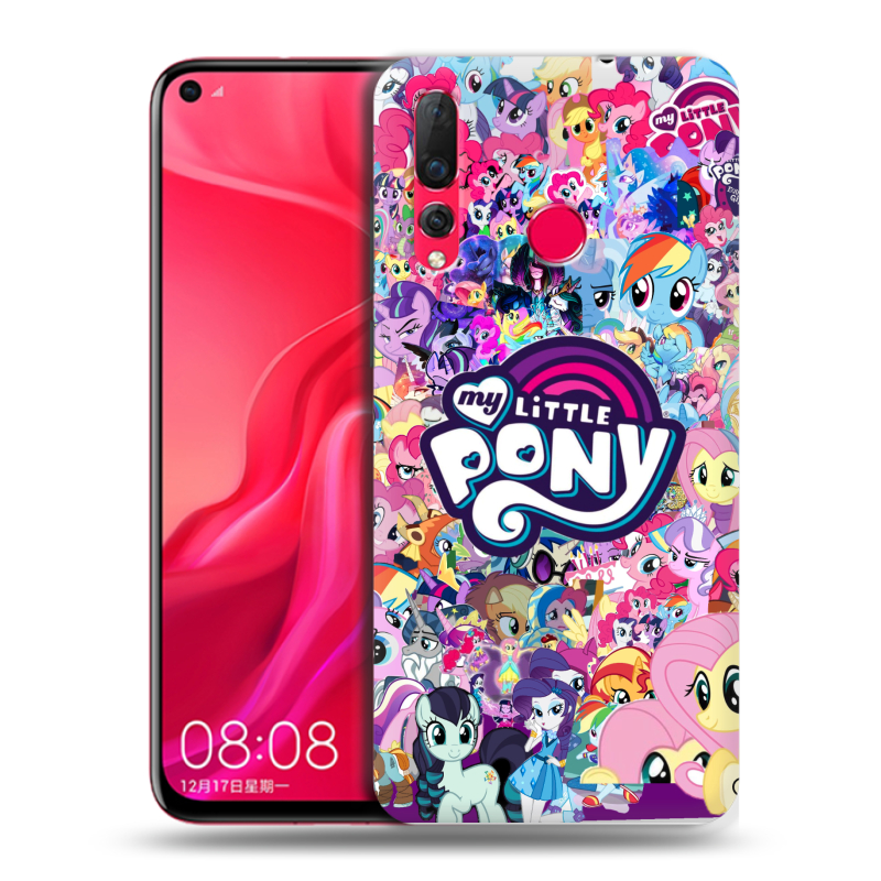 Силиконовый чехол на Huawei Nova 4 с принтом My little pony Дружба чудо Силиконовый чехол на Huawei Nova 4 с принтом My little pony Дружба чудо