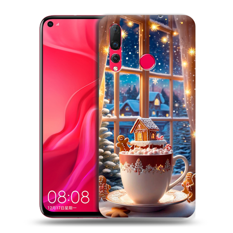 Пластиковый чехол на Huawei Nova 4 с принтом Новый год Пластиковый чехол на Huawei Nova 4 с принтом Новый год