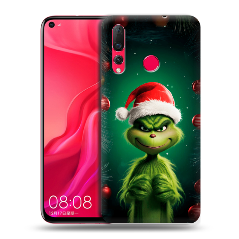 Пластиковый чехол на Huawei Nova 4 с принтом Гринч Новый год Рождество Пластиковый чехол на Huawei Nova 4 с принтом Гринч Новый год Рождество