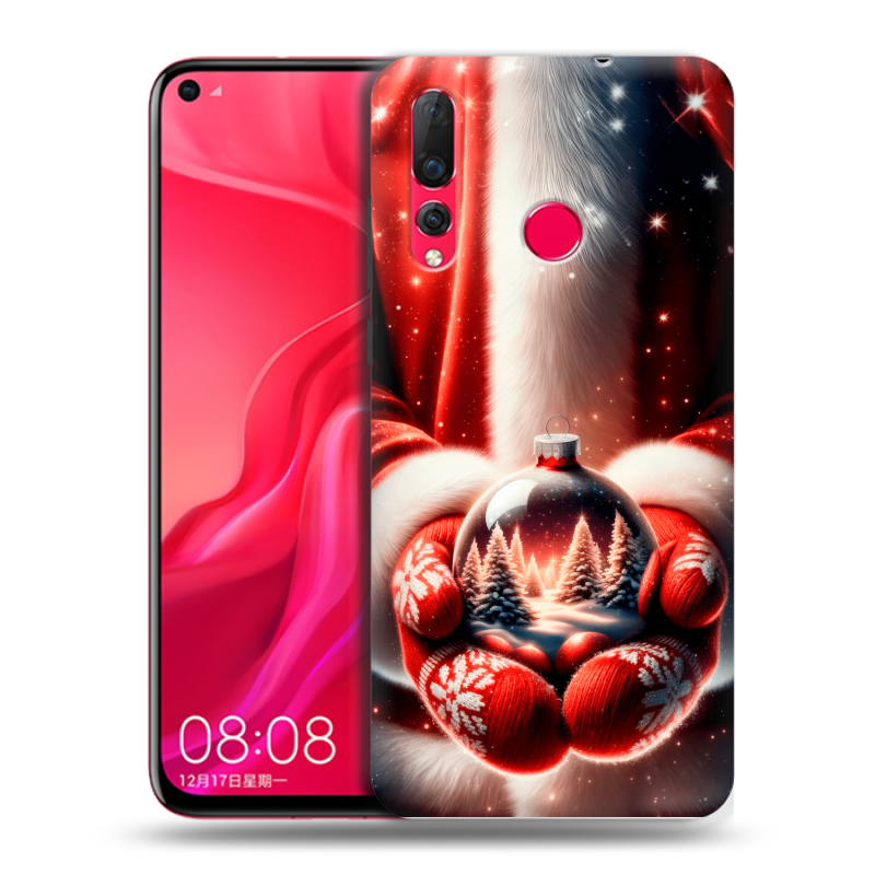 Силиконовый чехол на Huawei Nova 4 с принтом Новый год Силиконовый чехол на Huawei Nova 4 с принтом Новый год