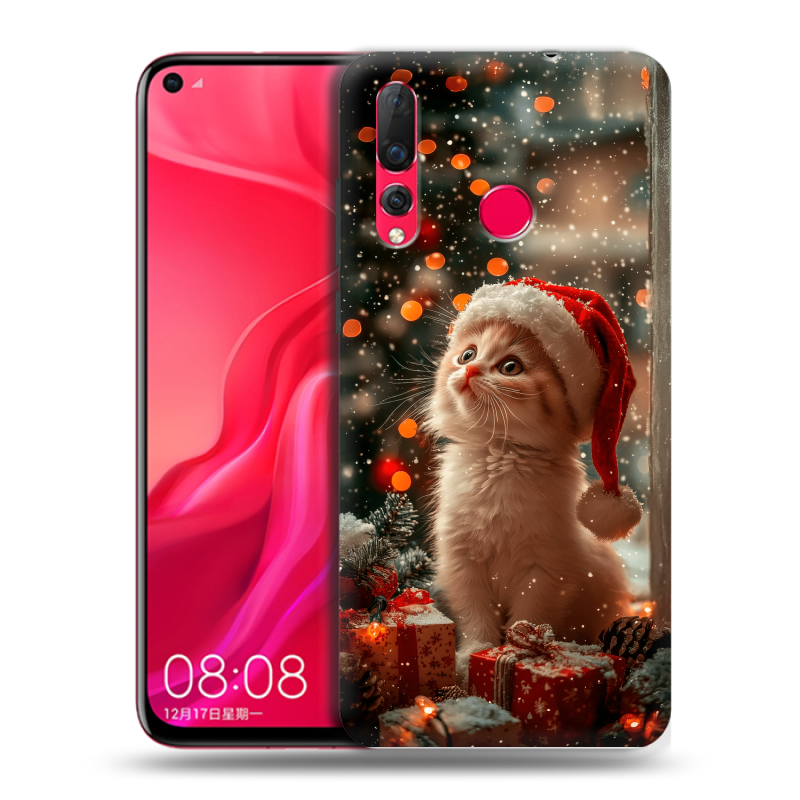 Силиконовый чехол на Huawei Nova 4 с принтом Новый год Силиконовый чехол на Huawei Nova 4 с принтом Новый год