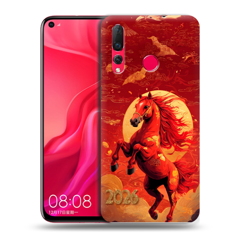 Пластиковый чехол на Huawei Nova 4 с принтом Новый год Пластиковый чехол на Huawei Nova 4 с принтом Новый год