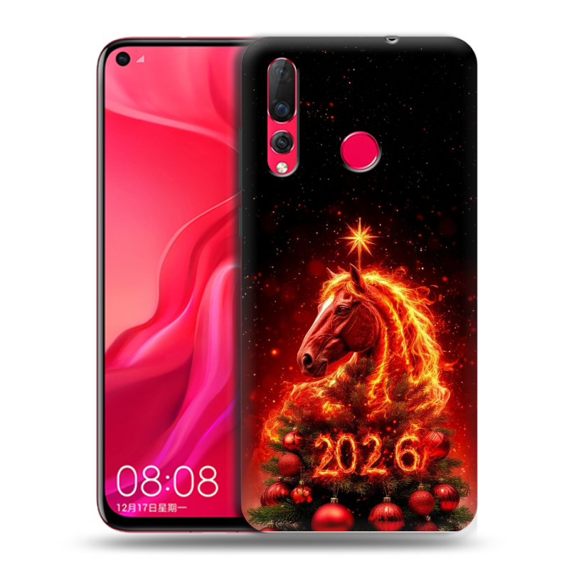 Силиконовый чехол на Huawei Nova 4 с принтом Новый год Силиконовый чехол на Huawei Nova 4 с принтом Новый год