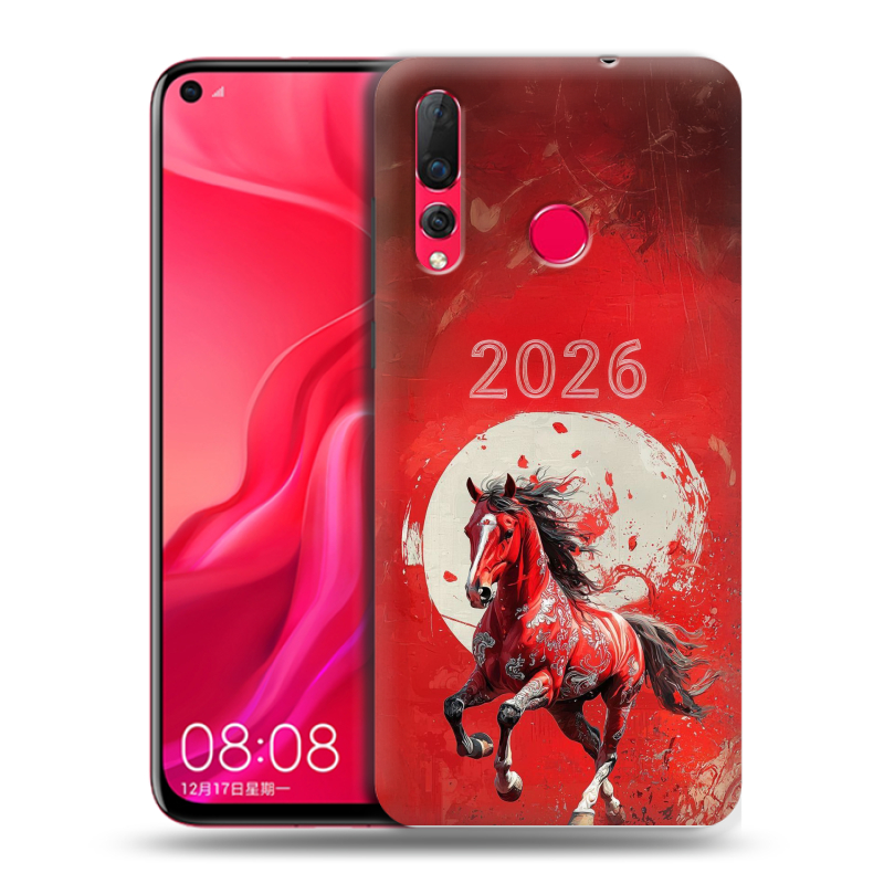 Пластиковый чехол на Huawei Nova 4 с принтом Новый год Пластиковый чехол на Huawei Nova 4 с принтом Новый год