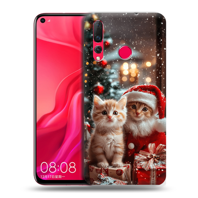 Силиконовый чехол на Huawei Nova 4 с принтом Новый год Силиконовый чехол на Huawei Nova 4 с принтом Новый год