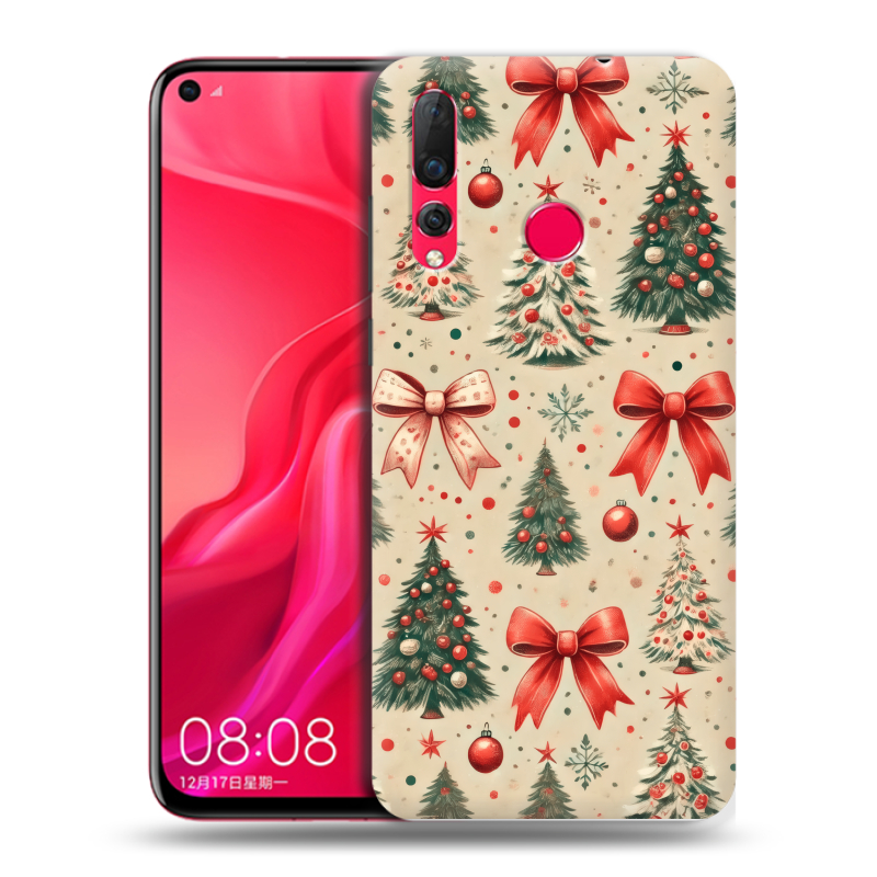 Силиконовый чехол на Huawei Nova 4 с принтом Новый год Силиконовый чехол на Huawei Nova 4 с принтом Новый год