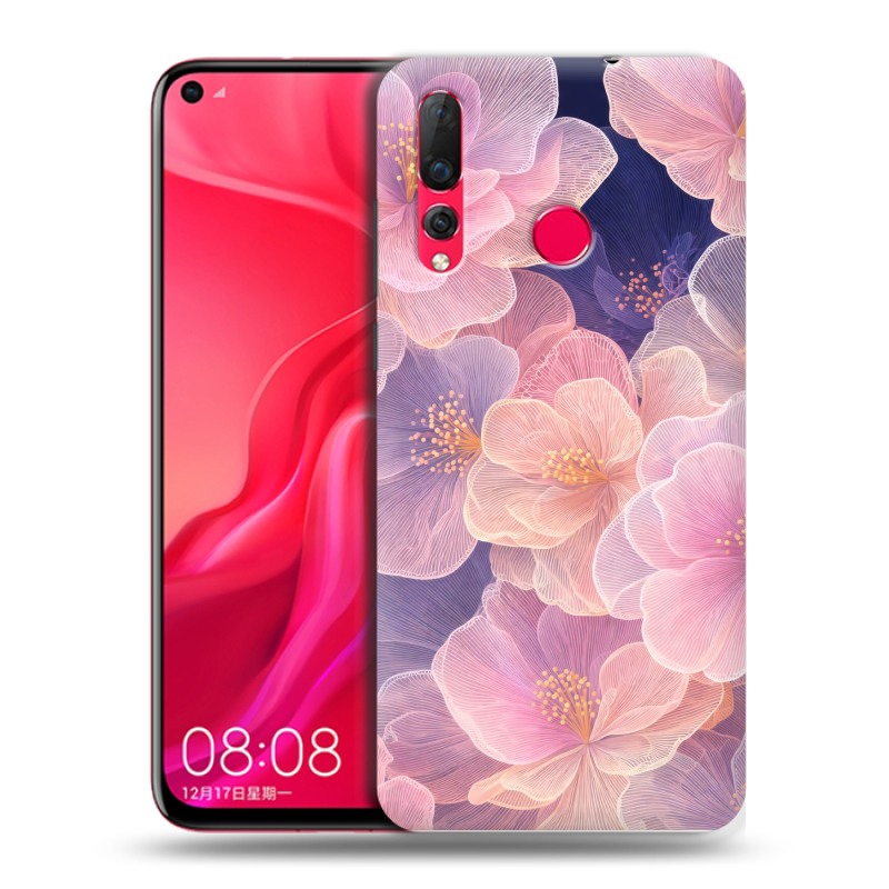 Пластиковый чехол на Huawei Nova 4 с принтом женский Пластиковый чехол на Huawei Nova 4 с принтом женский