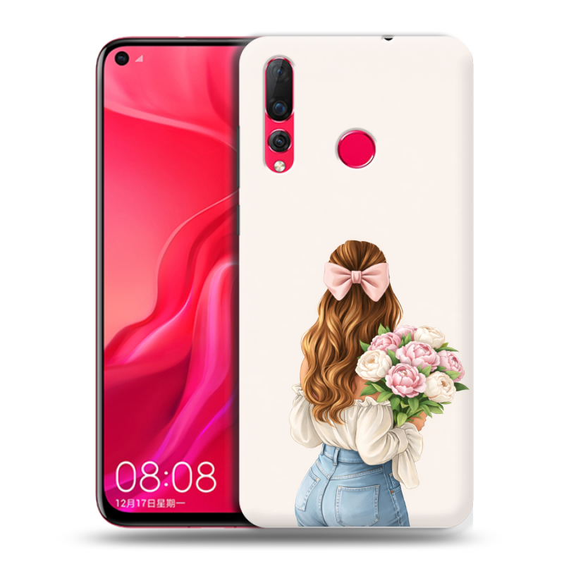 Силиконовый чехол на Huawei Nova 4 с принтом женский Силиконовый чехол на Huawei Nova 4 с принтом женский
