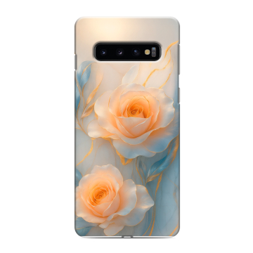 Силиконовый противоударный чехол на Samsung Galaxy S10 с принтом Женский