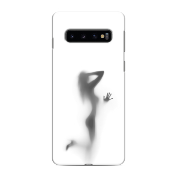 Силиконовый противоударный чехол на Samsung Galaxy S10 с принтом Силуэт