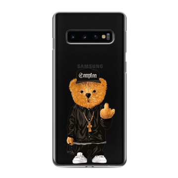 Силиконовый противоударный чехол на Samsung Galaxy S10 с принтом Плюшевый медведь Силиконовый противоударный чехол на Samsung Galaxy S10 с принтом Плюшевый медведь