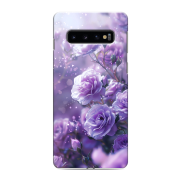 Силиконовый противоударный чехол на Samsung Galaxy S10 с принтом Розы цветы Силиконовый противоударный чехол на Samsung Galaxy S10 с принтом Розы цветы