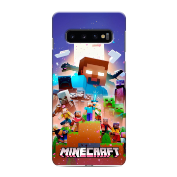 Силиконовый противоударный чехол на Samsung Galaxy S10 с принтом Майнкрафт Minecraft Силиконовый противоударный чехол на Samsung Galaxy S10 с принтом Майнкрафт Minecraft