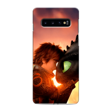 Силиконовый противоударный чехол на Samsung Galaxy S10 с принтом Как приручить дракона Силиконовый противоударный чехол на Samsung Galaxy S10 с принтом Как приручить дракона