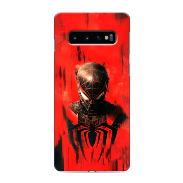 Силиконовый противоударный чехол на Samsung Galaxy S10 с принтом человек паук spiderman Силиконовый противоударный чехол на Samsung Galaxy S10 с принтом человек паук spiderman