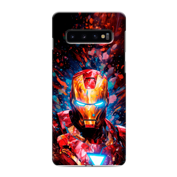 Силиконовый противоударный чехол на Samsung Galaxy S10 с принтом Железный человек Ironman Силиконовый противоударный чехол на Samsung Galaxy S10 с принтом Железный человек Ironman