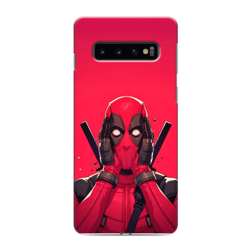 Силиконовый противоударный чехол на Samsung Galaxy S10 с принтом Дедпул Deadpool Силиконовый противоударный чехол на Samsung Galaxy S10 с принтом Дедпул Deadpool