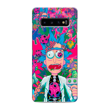 Силиконовый противоударный чехол на Samsung Galaxy S10 с принтом Рик и Морти Rick Morty Силиконовый противоударный чехол на Samsung Galaxy S10 с принтом Рик и Морти Rick Morty