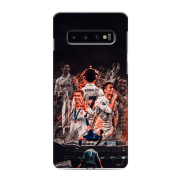 Силиконовый противоударный чехол на Samsung Galaxy S10 с принтом Реал Роналдо Real Ronaldo