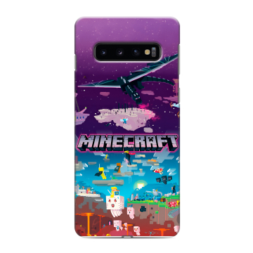 Силиконовый противоударный чехол на Samsung Galaxy S10 с принтом Майнкрафт Minecraft Силиконовый противоударный чехол на Samsung Galaxy S10 с принтом Майнкрафт Minecraft