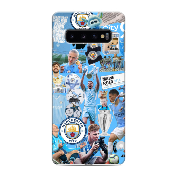 Силиконовый противоударный чехол на Samsung Galaxy S10 с принтом Man City Манчестер Сити Силиконовый противоударный чехол на Samsung Galaxy S10 с принтом Man City Манчестер Сити