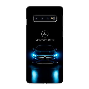 Силиконовый противоударный чехол на Samsung Galaxy S10 с принтом Mercedes Мерседес
