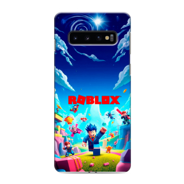 Силиконовый противоударный чехол на Samsung Galaxy S10 с принтом Roblox Роблокс Силиконовый противоударный чехол на Samsung Galaxy S10 с принтом Roblox Роблокс