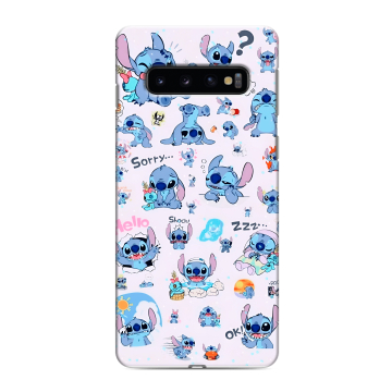 Силиконовый противоударный чехол на Samsung Galaxy S10 с принтом Лило и Стич
