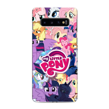Силиконовый противоударный чехол на Samsung Galaxy S10 с принтом My little pony Дружба чудо Силиконовый противоударный чехол на Samsung Galaxy S10 с принтом My little pony Дружба чудо
