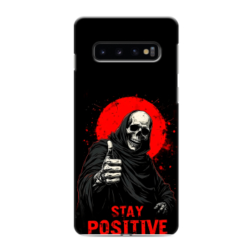 Силиконовый противоударный чехол на Samsung Galaxy S10 с принтом смешной скелет Силиконовый противоударный чехол на Samsung Galaxy S10 с принтом смешной скелет