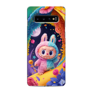 Силиконовый противоударный чехол на Samsung Galaxy S10 с принтом Labubu Лабубу Силиконовый противоударный чехол на Samsung Galaxy S10 с принтом Labubu Лабубу