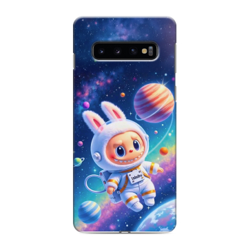 Силиконовый противоударный чехол на Samsung Galaxy S10 с принтом Labubu Лабубу Силиконовый противоударный чехол на Samsung Galaxy S10 с принтом Labubu Лабубу