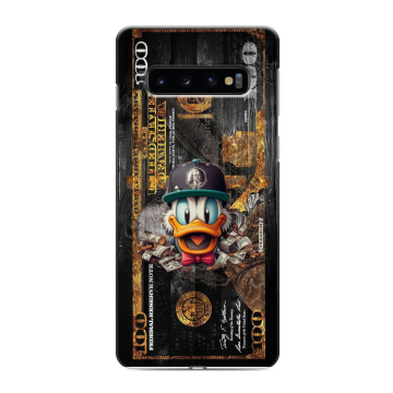 Силиконовый противоударный чехол на Samsung Galaxy S10 с принтом Дональд Дак Доллар Силиконовый противоударный чехол на Samsung Galaxy S10 с принтом Дональд Дак Доллар