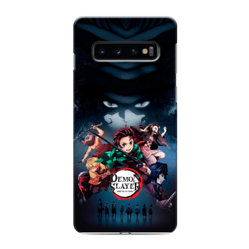 Силиконовый противоударный чехол на Samsung Galaxy S10 с принтом Demon Slayer Клинок рассекающий демонов Силиконовый противоударный чехол на Samsung Galaxy S10 с принтом Demon Slayer Клинок рассекающий демонов
