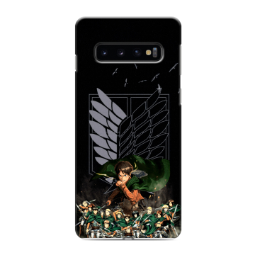 Силиконовый противоударный чехол на Samsung Galaxy S10 с принтом Атака титанов Силиконовый противоударный чехол на Samsung Galaxy S10 с принтом Атака титанов