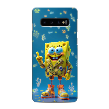 Силиконовый противоударный чехол на Samsung Galaxy S10 с принтом Спанч боб Спанчбоб Силиконовый противоударный чехол на Samsung Galaxy S10 с принтом Спанч боб Спанчбоб