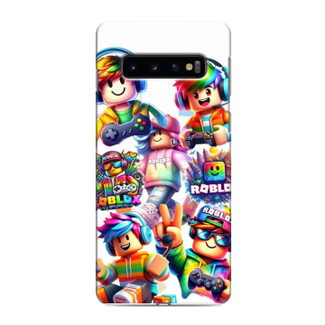 Силиконовый противоударный чехол на Samsung Galaxy S10 с принтом Roblox Роблокс Силиконовый противоударный чехол на Samsung Galaxy S10 с принтом Roblox Роблокс