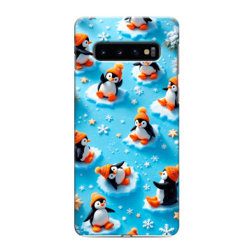 Силиконовый противоударный чехол на Samsung Galaxy S10 с принтом Новый год Силиконовый противоударный чехол на Samsung Galaxy S10 с принтом Новый год