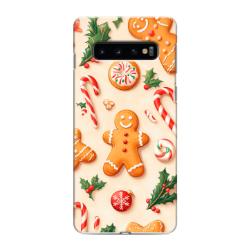 Силиконовый противоударный чехол на Samsung Galaxy S10 с принтом Новый год Силиконовый противоударный чехол на Samsung Galaxy S10 с принтом Новый год