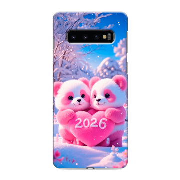 Силиконовый противоударный чехол на Samsung Galaxy S10 с принтом Новый год Силиконовый противоударный чехол на Samsung Galaxy S10 с принтом Новый год