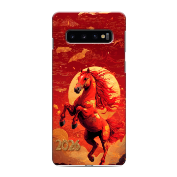 Силиконовый противоударный чехол на Samsung Galaxy S10 с принтом Новый год Силиконовый противоударный чехол на Samsung Galaxy S10 с принтом Новый год