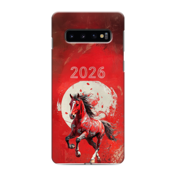 Силиконовый противоударный чехол на Samsung Galaxy S10 с принтом Новый год Силиконовый противоударный чехол на Samsung Galaxy S10 с принтом Новый год
