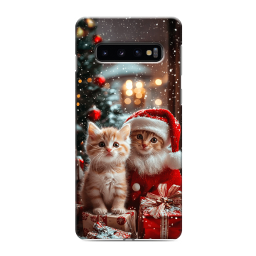 Силиконовый противоударный чехол на Samsung Galaxy S10 с принтом Новый год Силиконовый противоударный чехол на Samsung Galaxy S10 с принтом Новый год