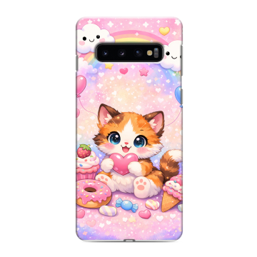 Силиконовый противоударный чехол на Samsung Galaxy S10 с принтом для девочек Силиконовый противоударный чехол на Samsung Galaxy S10 с принтом для девочек